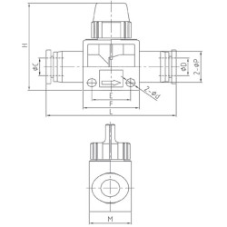 Mini vanne conex autobloquant Mini vanne conex autobloquant