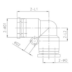 Raccord autobloquant coude 90° égal Raccord autobloquant coude 90° égal