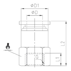 Raccord droit femelle cylindriquemétal Raccord droit femelle cylindriquemétal
