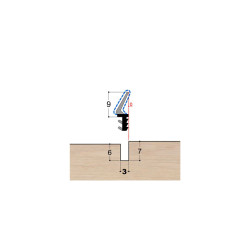 Joint à lèvre PVC bi-dureté LP2 PR DD Joint à lèvre PVC bi-dureté LP2 PR DD