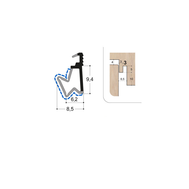Joint isophonique F10 R3 PR Joint isophonique F10 R3 PR