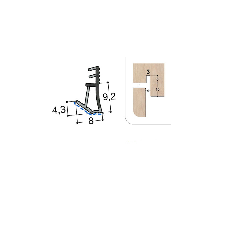 Joint isophonique multichambre F10 R3 J4S PR Joint isophonique multichambre F10 R3 J4S PR