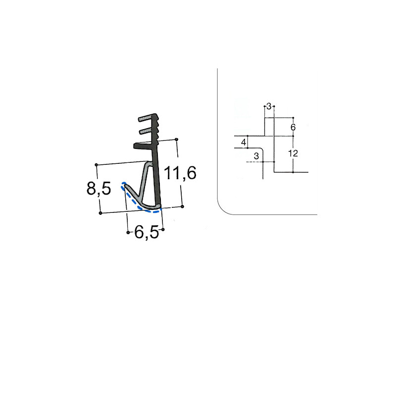 Joint isophonique multichambre F12 R3 J3 PR Joint isophonique multichambre F12 R3 J3 PR