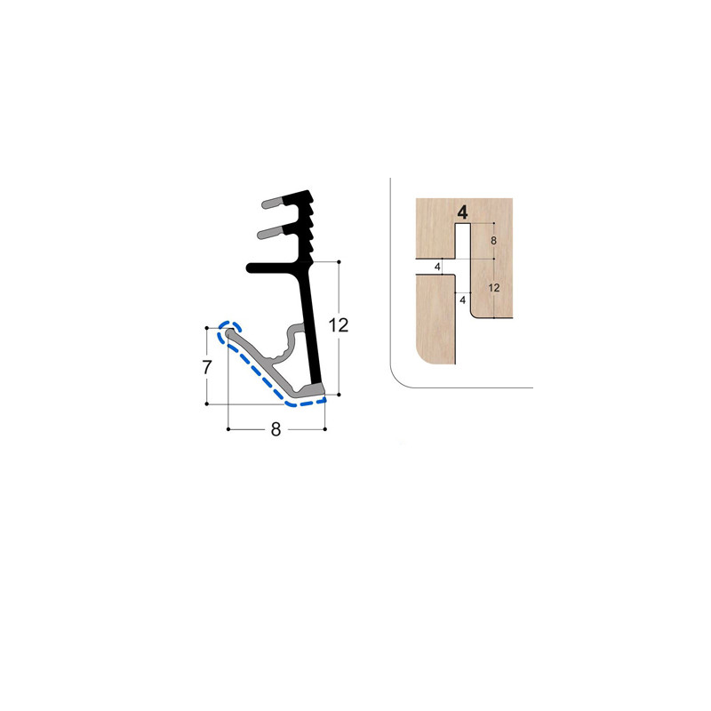 Joint isophonique multichambre F12 R4 S PR Joint isophonique multichambre F12 R4 S PR