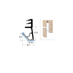 Joint isophonique multichambre F12 R5 PR Joint isophonique multichambre F12 R5 PR