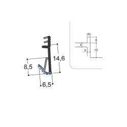 Joint isophonique multichambre F15 R3 J3 PR Joint isophonique multichambre F15 R3 J3 PR