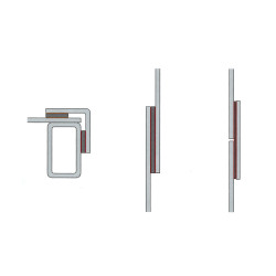 Adhésif double-face épaisseur 0,8 mm blanc Adhésif double-face épaisseur 0,8 mm blanc