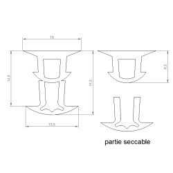 Queue de sapin silicone 9/12 Queue de sapin silicone 9/12