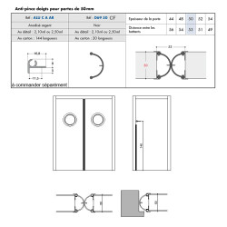 Joint anti-pince doigts porte 50 CF Joint anti-pince doigts porte 50 CF