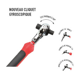 Coffret douilles + pointes tournevis Sam Outillage 73-R40 Coffret douilles + pointes tournevis Sam Outillage 73-R40
