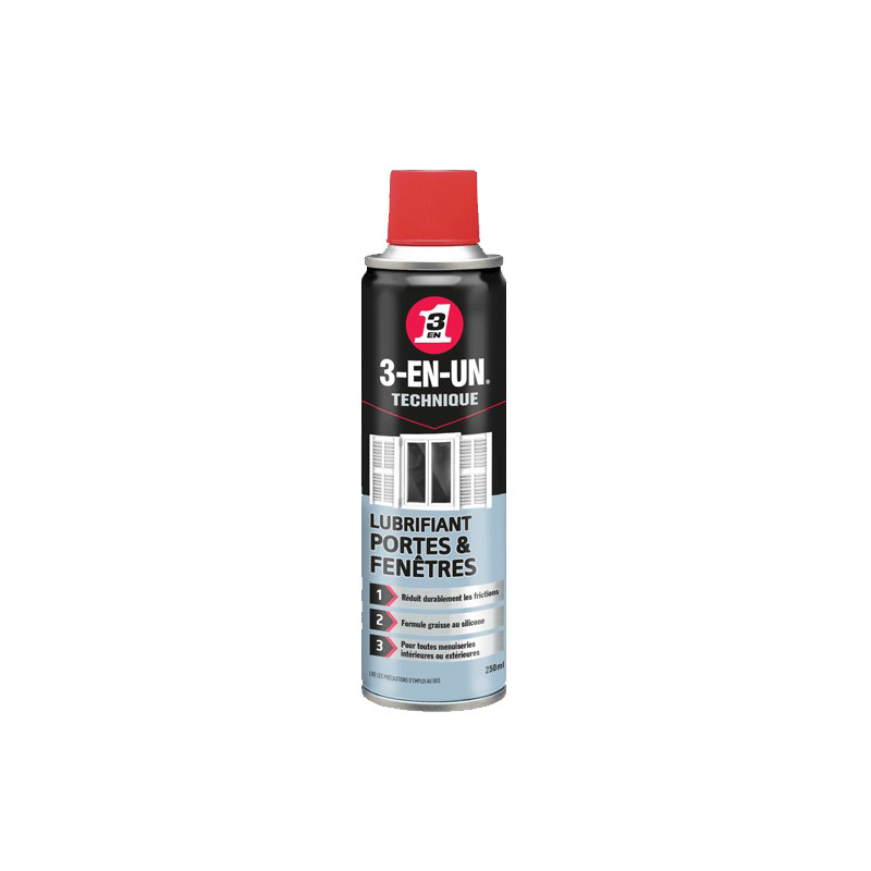 3EN1 Lubrifiant porte et fenêtre 250ML 3EN1 Lubrifiant porte et fenêtre 250ML