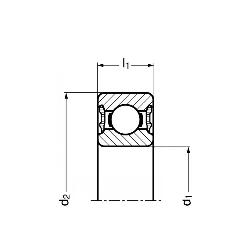 Roulement rigide à billes avec 2 joints d'étanchéité (2RS) Roulement rigide à billes avec 2 joints d'étanchéité (2RS)