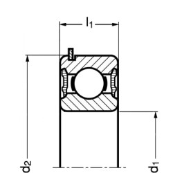 Roulement rigide à billes avec rainure et segment 2RS Roulement rigide à billes avec rainure et segment 2RS