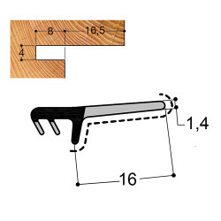 Joint d'ouvrant mono-matière JB16 PR Joint d'ouvrant mono-matière JB16 PR