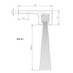 Plinthe brosse perpendiculaire B1 Plinthe brosse perpendiculaire B1