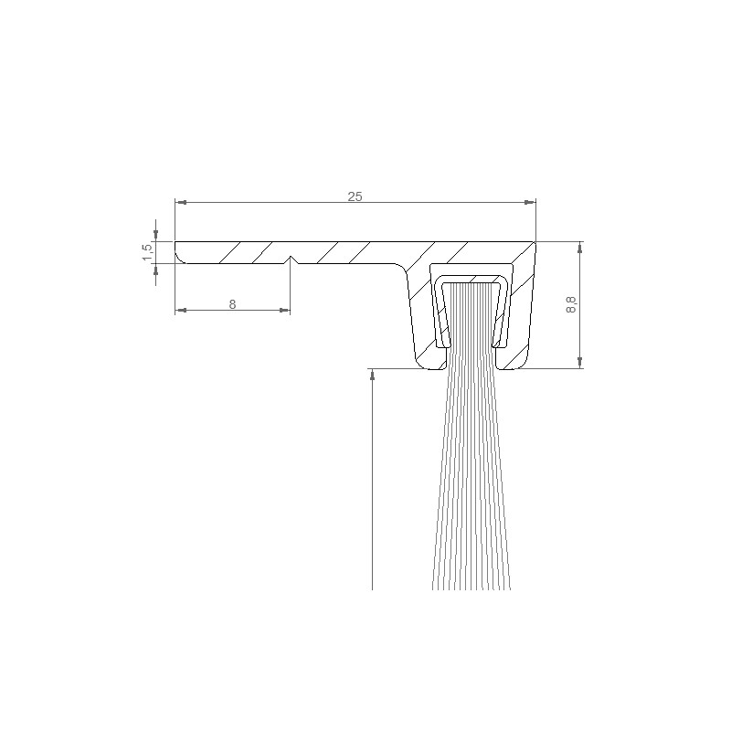 Plinthe brosse perpendiculaire B2 Plinthe brosse perpendiculaire B2