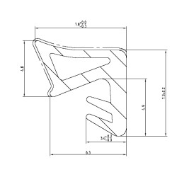 Joint S 9710 F2 pour recouvrement sur ouvrant Joint S 9710 F2 pour recouvrement sur ouvrant