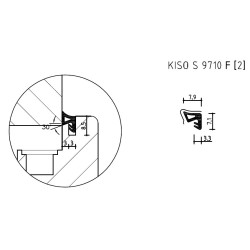Joint S 9710 F2 pour recouvrement sur ouvrant Joint S 9710 F2 pour recouvrement sur ouvrant
