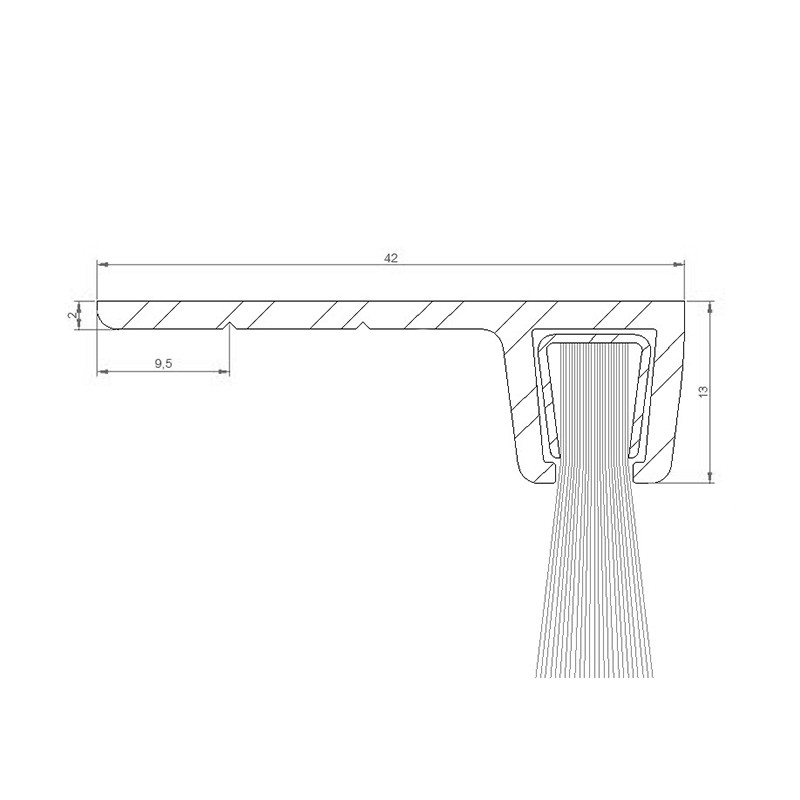 Plinthe brosse perpendiculaire B3 Plinthe brosse perpendiculaire B3