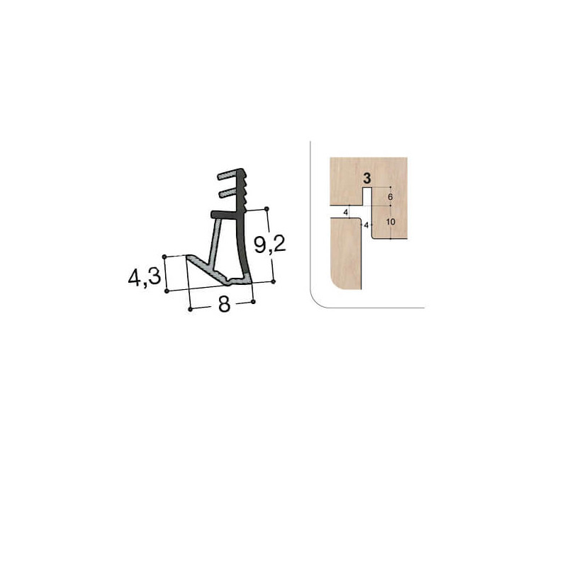 Joint isophonique multichambre F10 R3 J4S Joint isophonique multichambre F10 R3 J4S