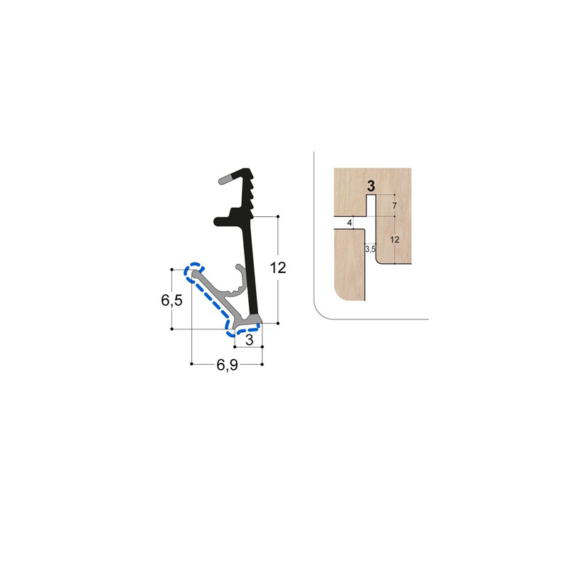 Joint isophonique multichambre F12 R3 PR Joint isophonique multichambre F12 R3 PR