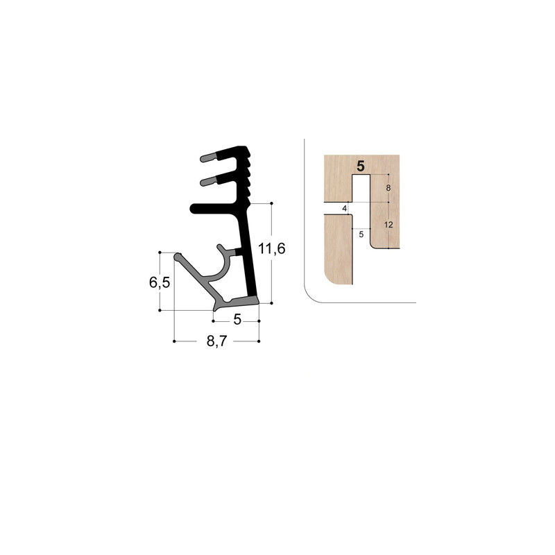 Joint isophonique multichambre F12 R5 Joint isophonique multichambre F12 R5
